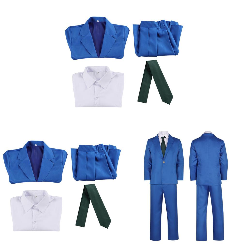 Detective Conan Cosplay Uniform Set With Polyester Fabric For Anime Role Play