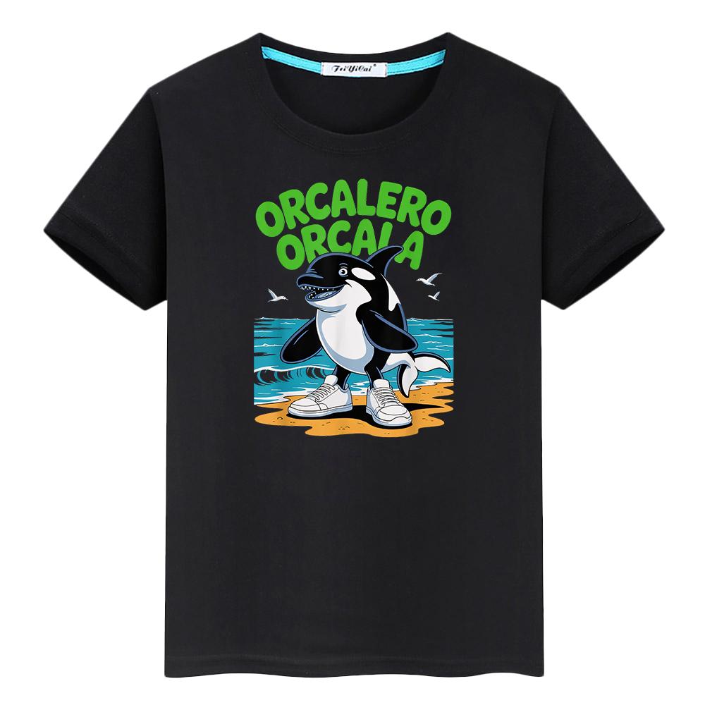 

футболка для детей мальчик 10 лет принт Italian Brainrot мультяшные топы 100% хлопок футболки аниме короткий y2k one piece детская одежда девочки 160