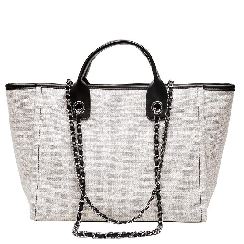 

Корейские женские сумки Сумки большой емкости Сумки-тоут на цепочке Сумки на плечо Чистые красные сумки чёрный