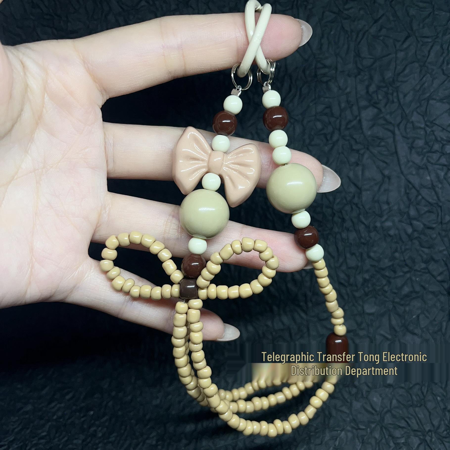 Maillard Beaded Phone Lanyard & Camera Keychain Wrist Strap