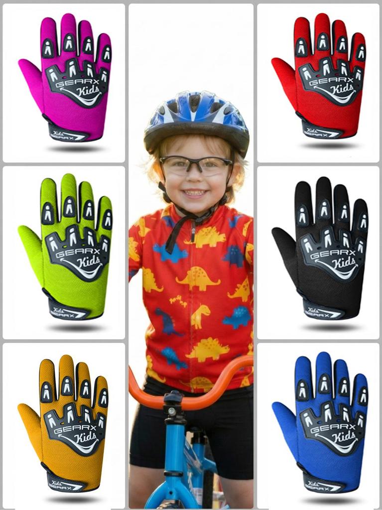 Dětské cyklistické rukavice BMX Horská cyklistika Mládežnické MX Motokros Enduro Paintball ATV Čtyřkolka Kartsport Turistické rukavice