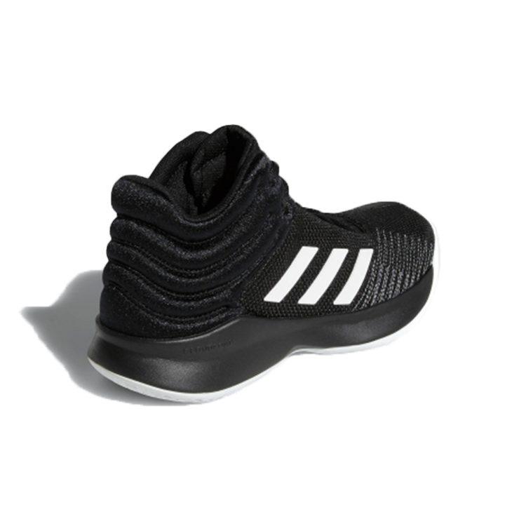 Adidas Pro Spark 2018 K Breathable Mid top Children's Basketball Shoes Black White Gray Kids' AH2644