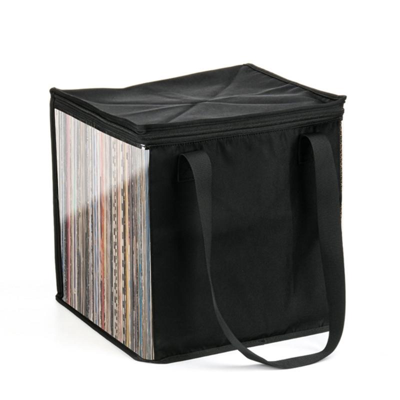 Stilvolle Handtasche & Wiederverwendbare Aufbewahrungslösung TPU Umhängetasche für Musikliebhaber für 50 Stück 12-Zoll-Vinyls