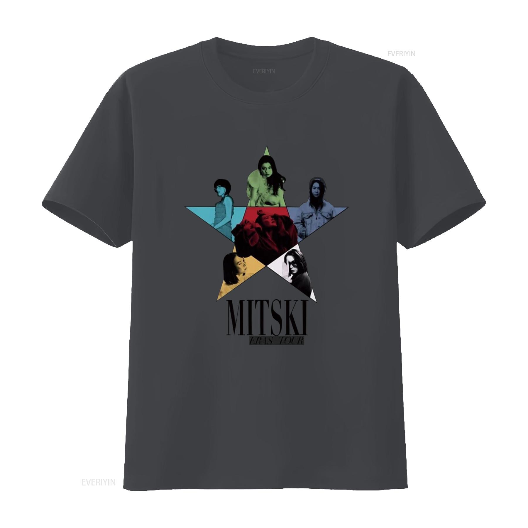 

Mitskis Music Miyawaki T Shirt Men s Crew Neck Tops Fashion Trend Deep Heather vintage Washed Soft streetwear Stretched 4XL
