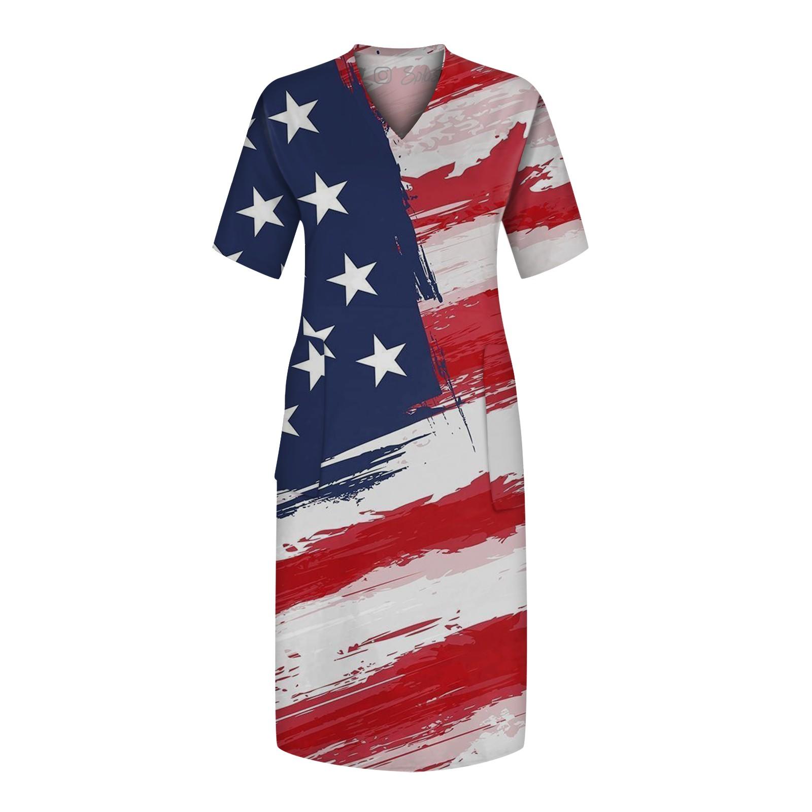 Женское летнее повседневное платье больших размеров с V-образным вырезом и коротким — фото 5