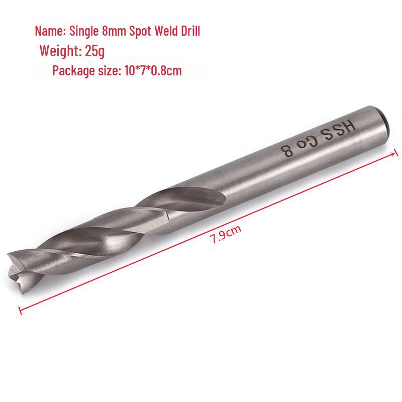 2-Piece HSSCO/M35 Cobalt Spot Weld Drill Bit Set, 6mm & 8mm for Weld Scar Removal.