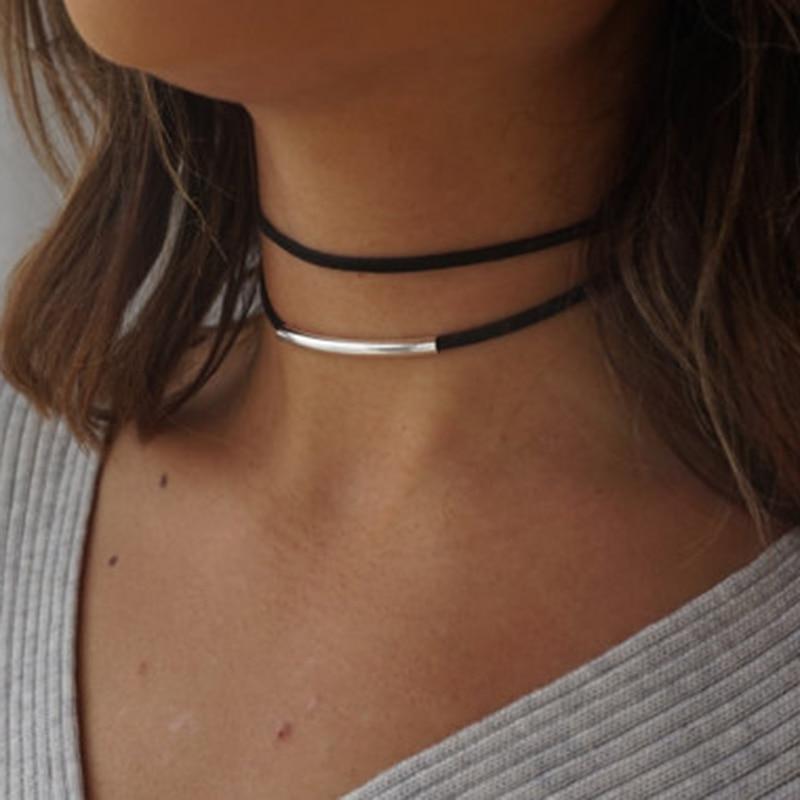 Collana Girocollo Gotica A Doppio Strato - Velluto Nero Con Perline Metalliche, Vintage, Regolabile, Per Donna E Ragazza