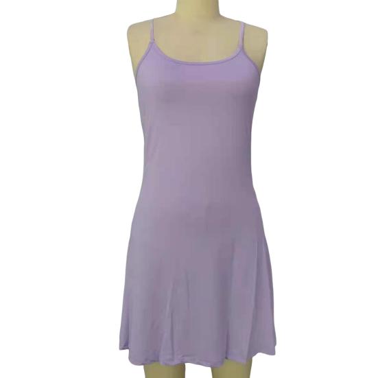 Women's Sleeveless Tennis Dress with Shorts And Pockets Spaghetti Strap Racerback Mini Dress Workout Athletic Dresses for Golf Running