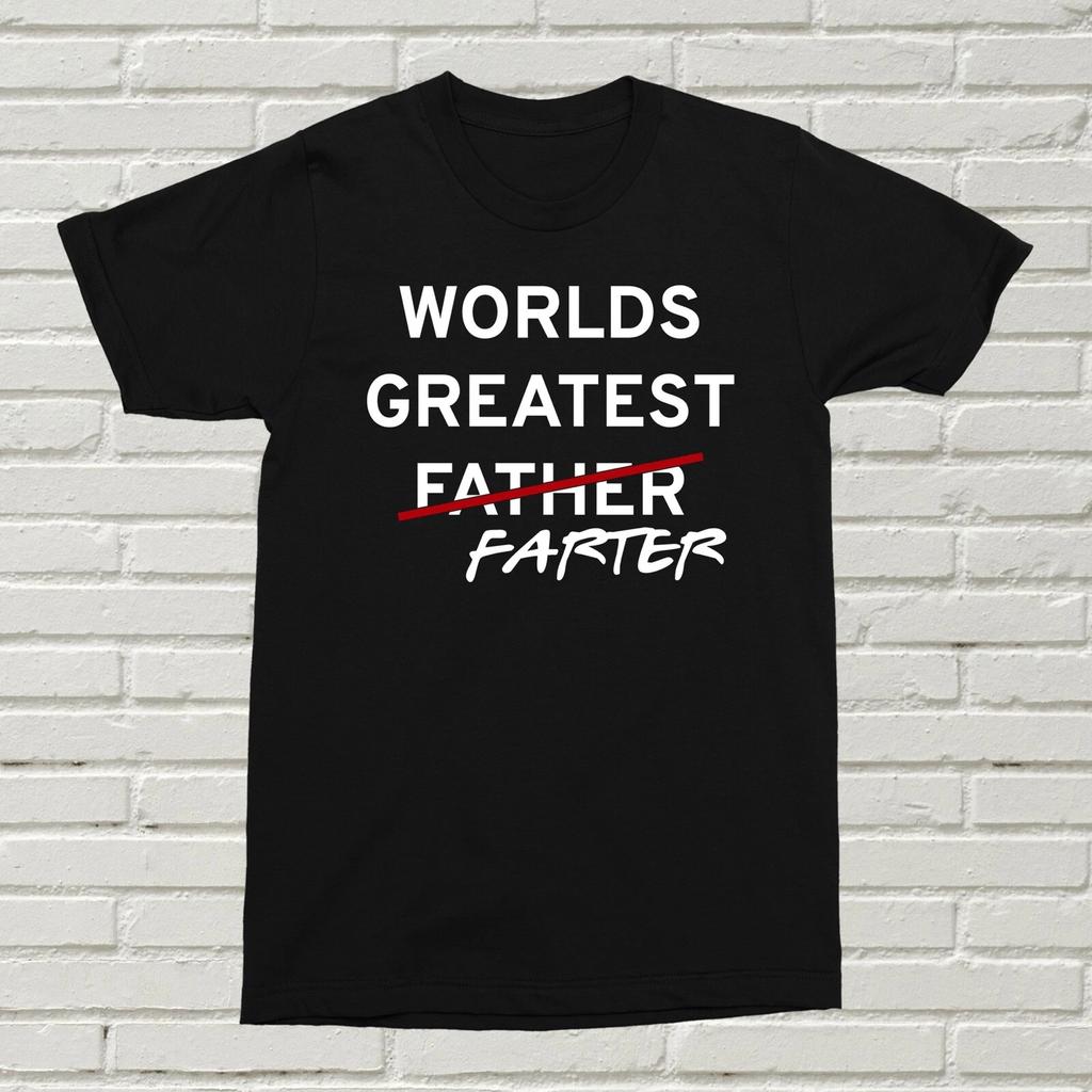 Worlds Greatest Farter T-Shirt Funny Fathers Dat Dad Birthday Christmas Present