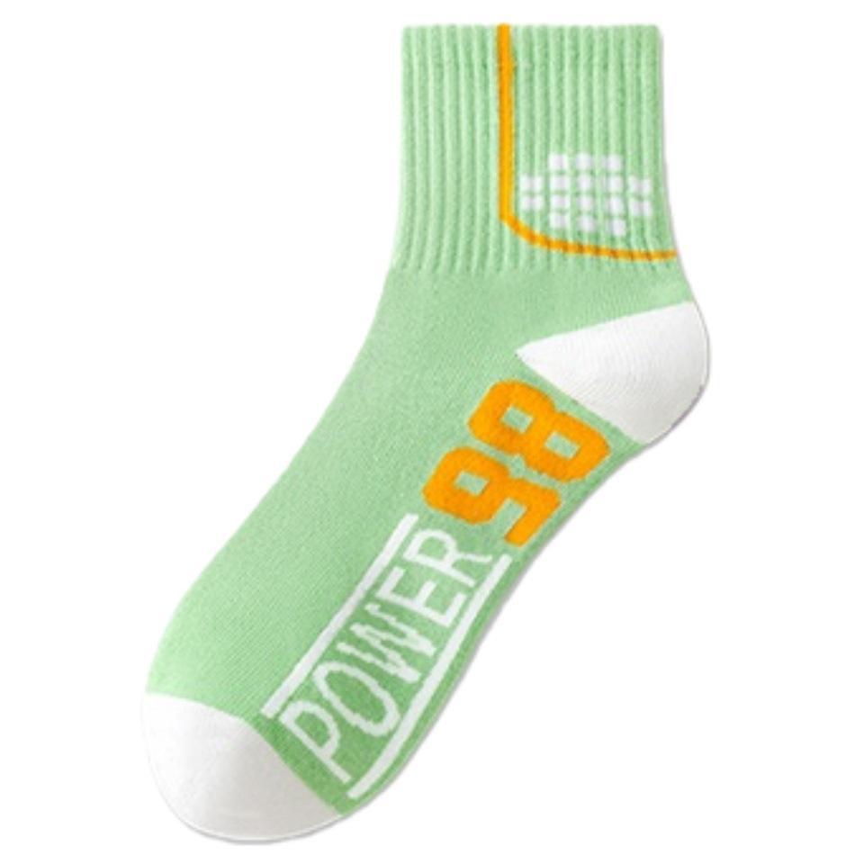 Women's Mid-Calf Pure Cotton Running Socks for Spring and Autumn - Ideal for Outdoor Sports, Badminton, and Basketball.