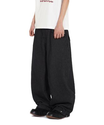 IDWS Glide Stripe Denim Pants Black