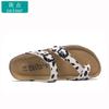 Fashion Low-top cork beach flip-flops beaded couple beach flip-flops soft heel flat slippers women summer unisex slippers