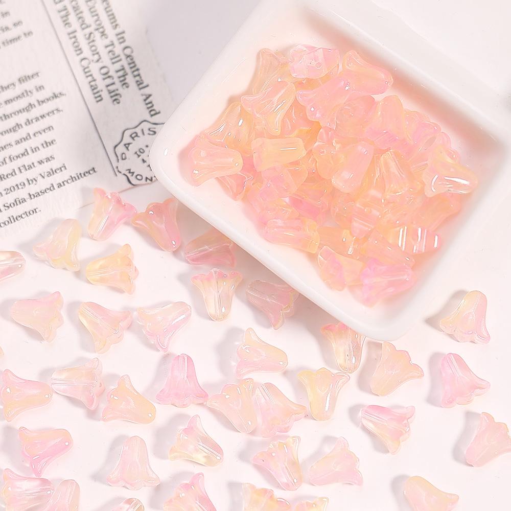 Czech Glass Tulip-Shaped Loose Beads for DIY Jewelry and Accessories