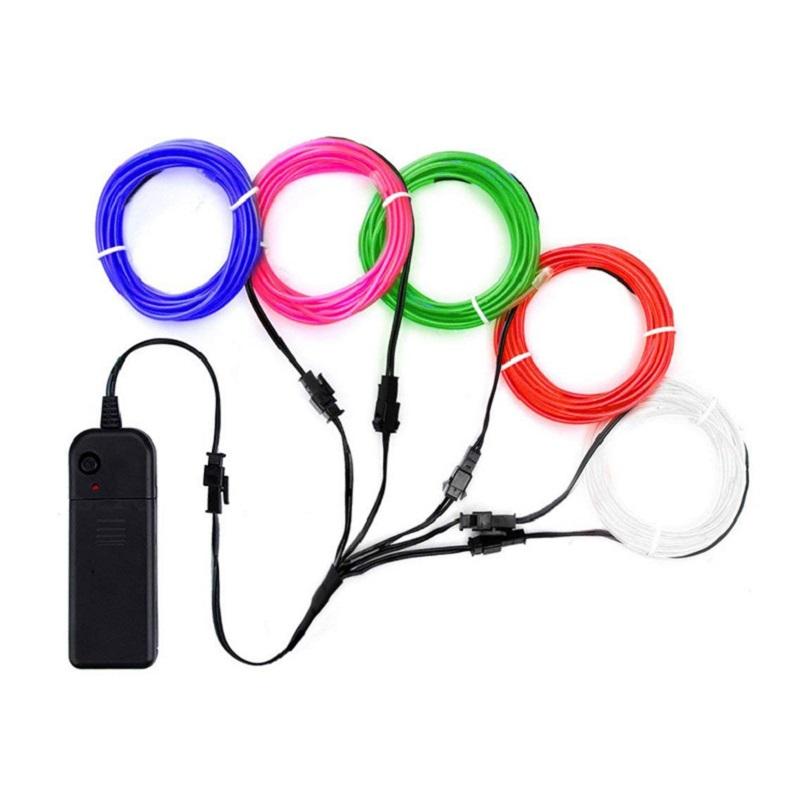 WAK1 1M/3M/5M/10M Flexible Neon Light EL Wire Led Neon Dance Party Atmosphere Decor Lamp RopeTube Waterproof Multicolor Led Strip