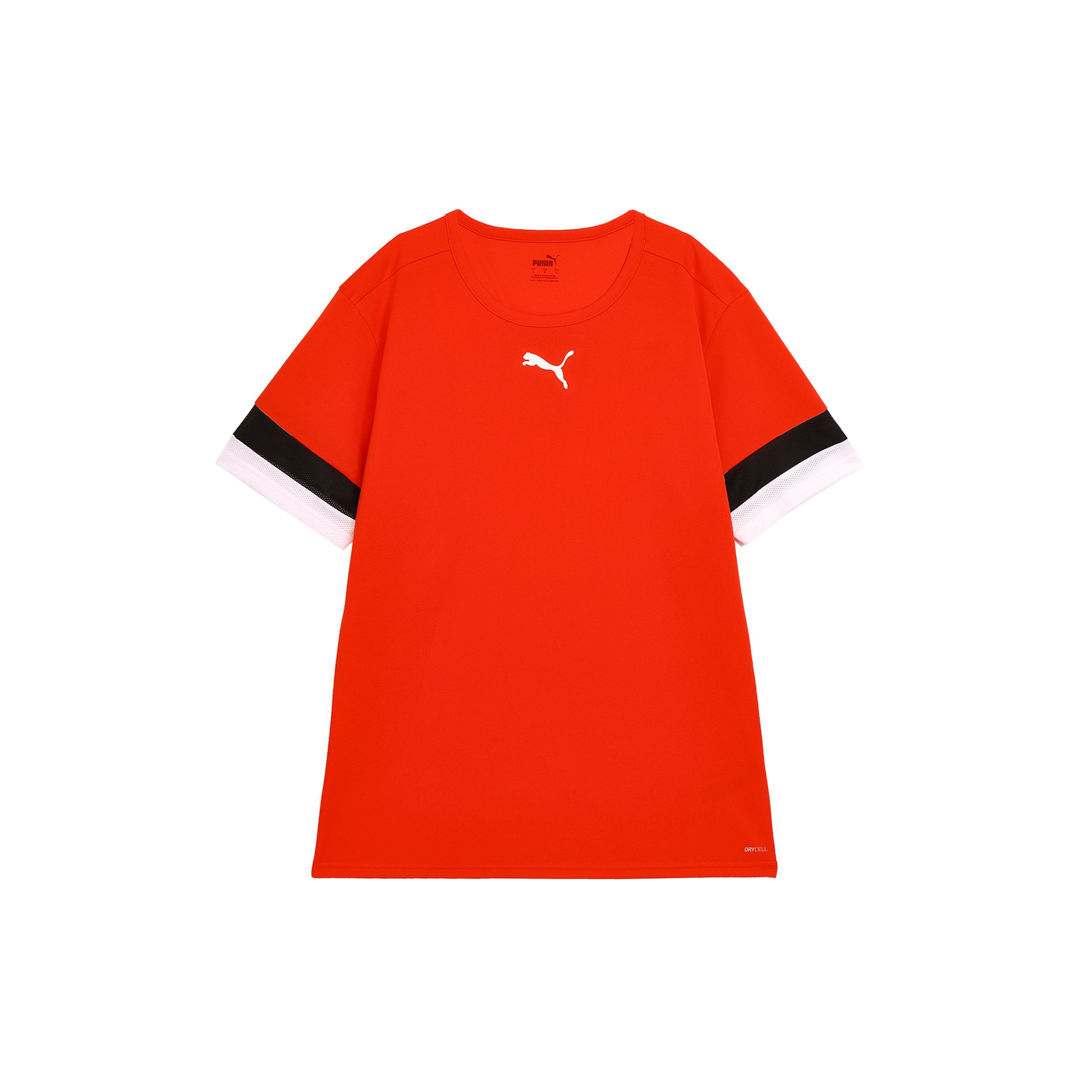 

Puma Дышащая спортивная футболка с коротким рукавом контрастного цвета с логотипом, мужские топы, красный 704932-01