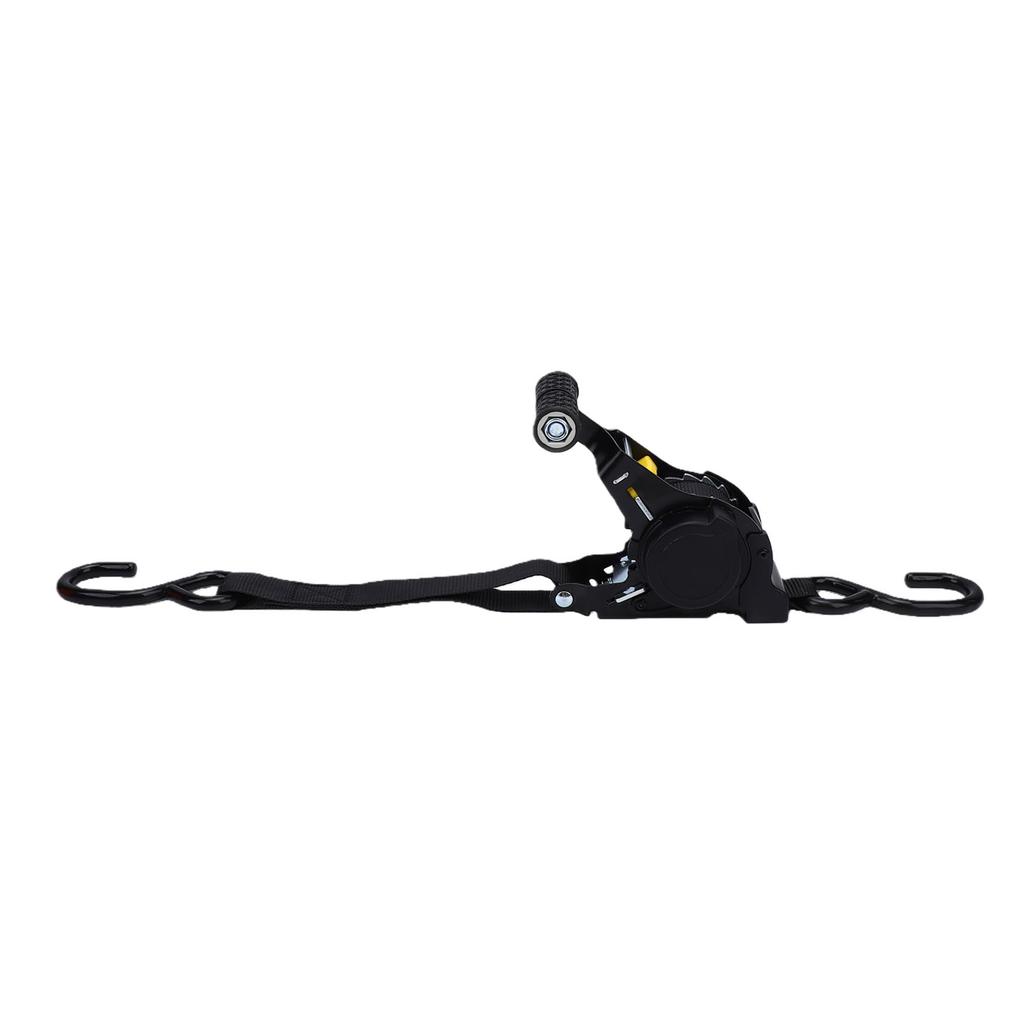Retractable Ratchet Strap with Padded Handle 1 Inch 10 Feet Auto Retraction Tie Down Strap for Cargo Transport 1500lb
