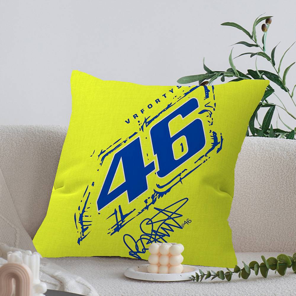 

V-Valentino Moto Gp R-Rossi 46 Pillow Gifts Home Office Furnishings Bedroom Sofa Car Cushion Cover Case 45x45cm 24x24Inch