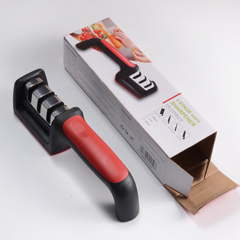 Multi-functional household knife sharpener, four-stage sharpening tool, three-stage sharpening stone, quick-sharpening tool 1
