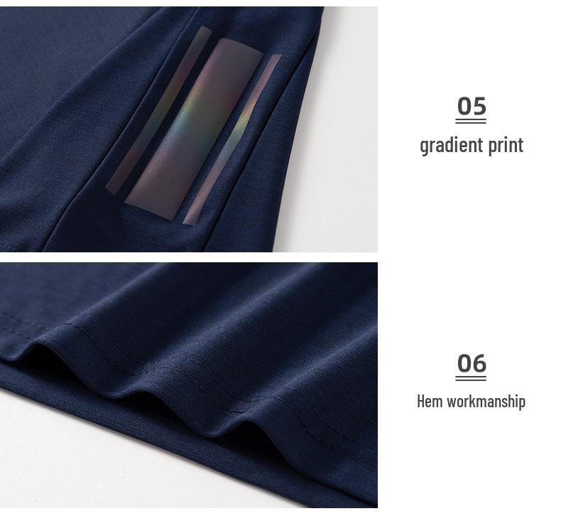 2022 Men's Trendy Hooded Ice Silk Quick-Dry Short Sleeve T-shirt for Summer Sports