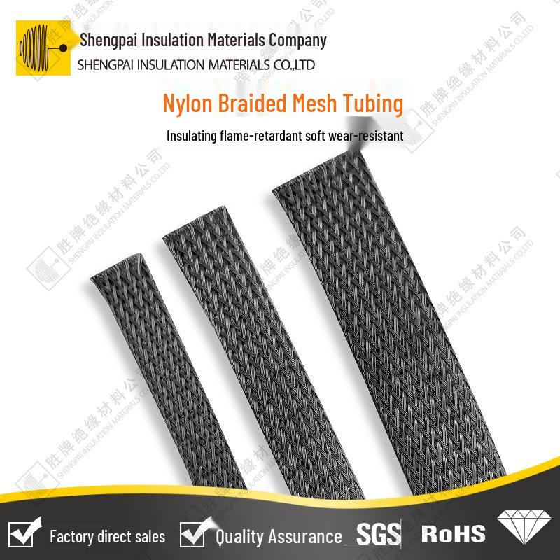 Flame Retardant Nylon 6 Adjustable Braided Sleeving for Wire Harness Protection