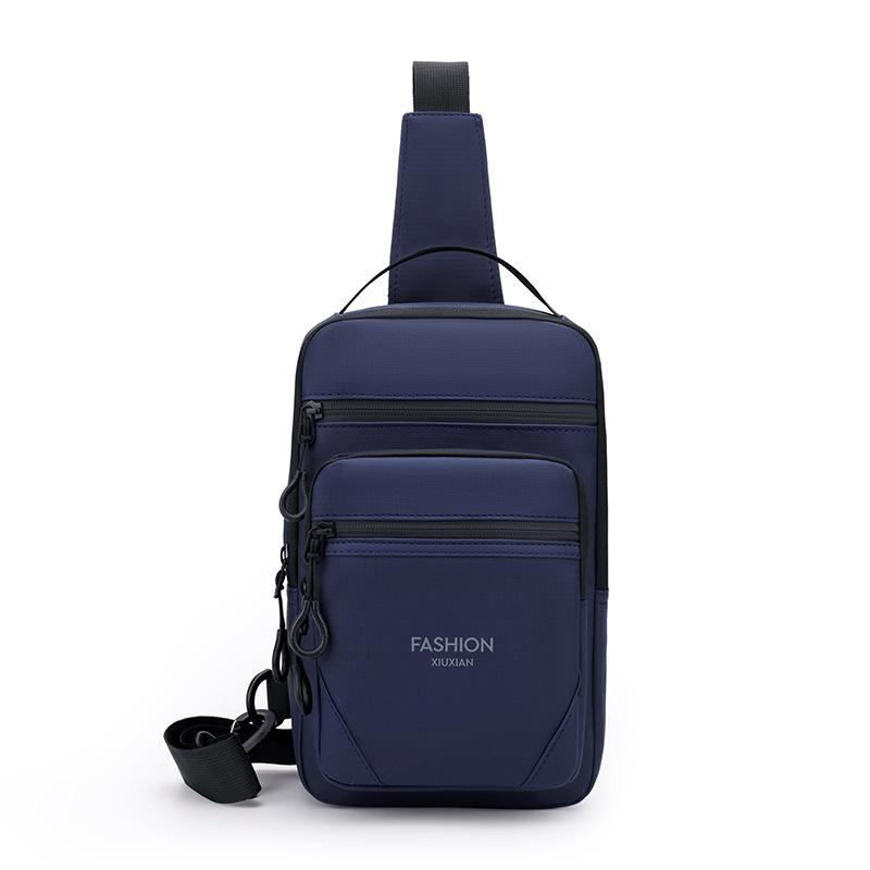 Men's Chest Bag Sports Commuter Shoulder Bag Multifunctional Nylon Large Capacity Outdoor Crossbody Bag