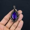 Blue Flash Labradorite Handmade Pendant, Natural Gemstone Jewelry, 999 Copper Wire Wrapped Pendant Jewelry, For Gift