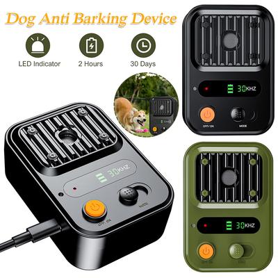 Ultrasonic Dog Anti Barking Device Waterproof Dog Barking Control Device USB Rechargeable Automatic Dog Barking Stop Device