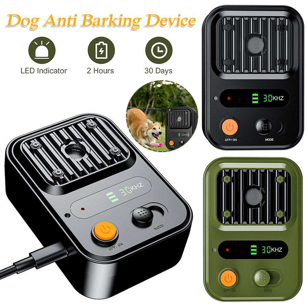 Ultrasonic Dog Anti Barking Device Waterproof Dog Barking Control Device USB Rechargeable Automatic Dog Barking Stop Device