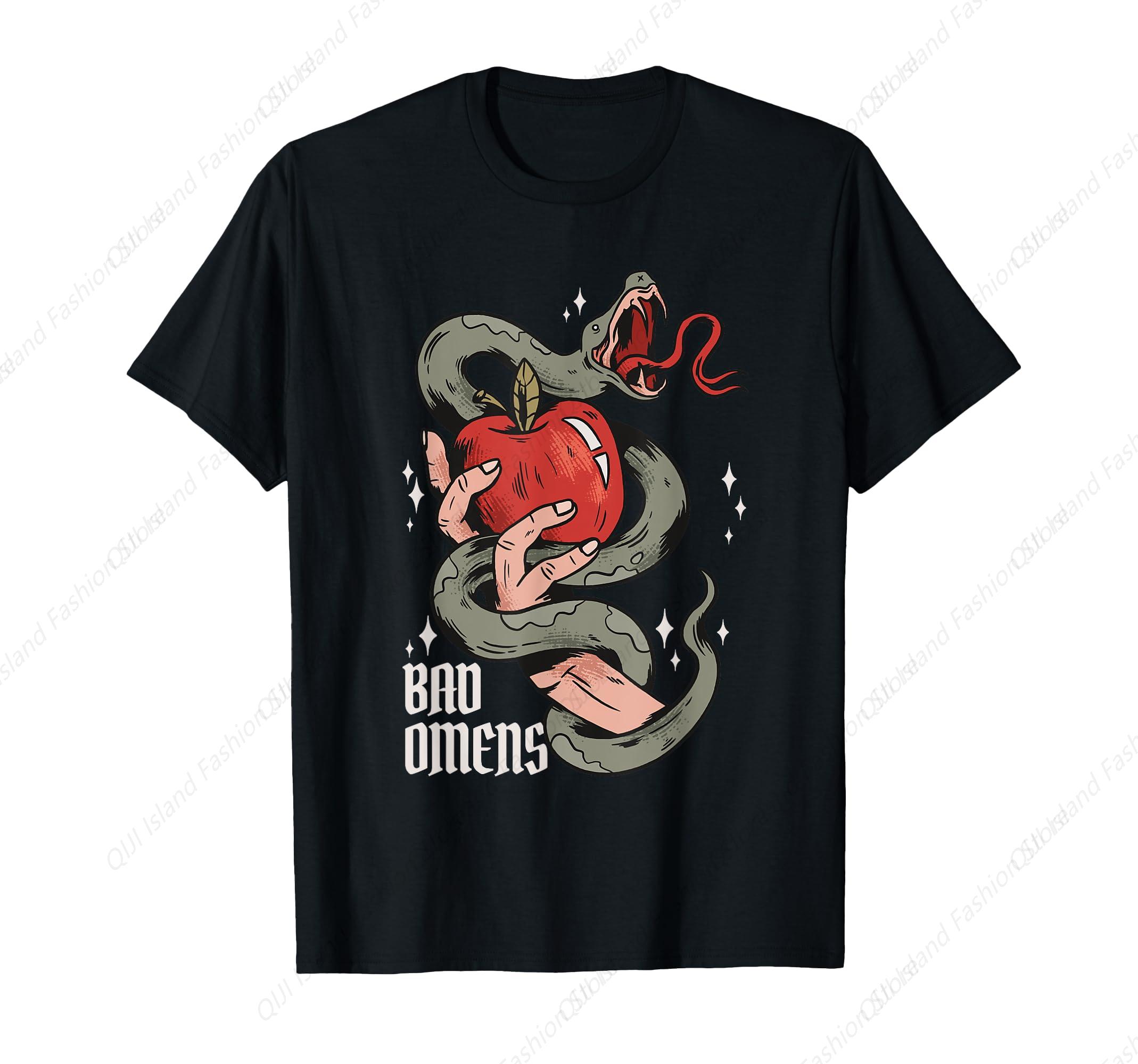 

Interesting Bad OUnisexs Apple And Snake Bad OUnisexs TShirt 4XL