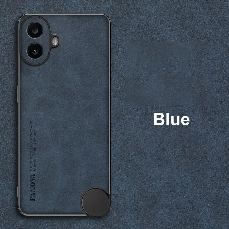 For CMF Phone 1 Case Luxury PU Leather Phone Case For Nothing CMF Phone 1 Back Cover Matte Silicone Shockproof Full Protection