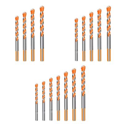 Concrete Drill Bit Four-Edge Serrated Drill Bits 1/4 Shank High Hardness Steel Metal Drill For Brick