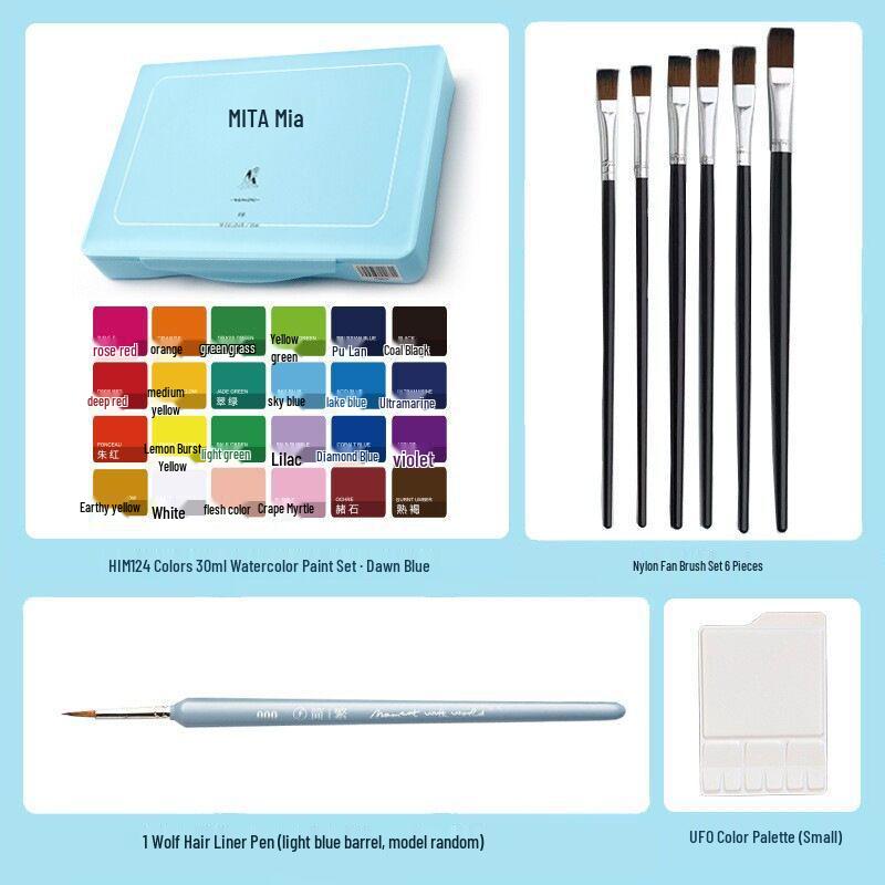 Miya HIMI Gouache Paint Set for Beginners – 18 or 24 Colors, 30ml Each