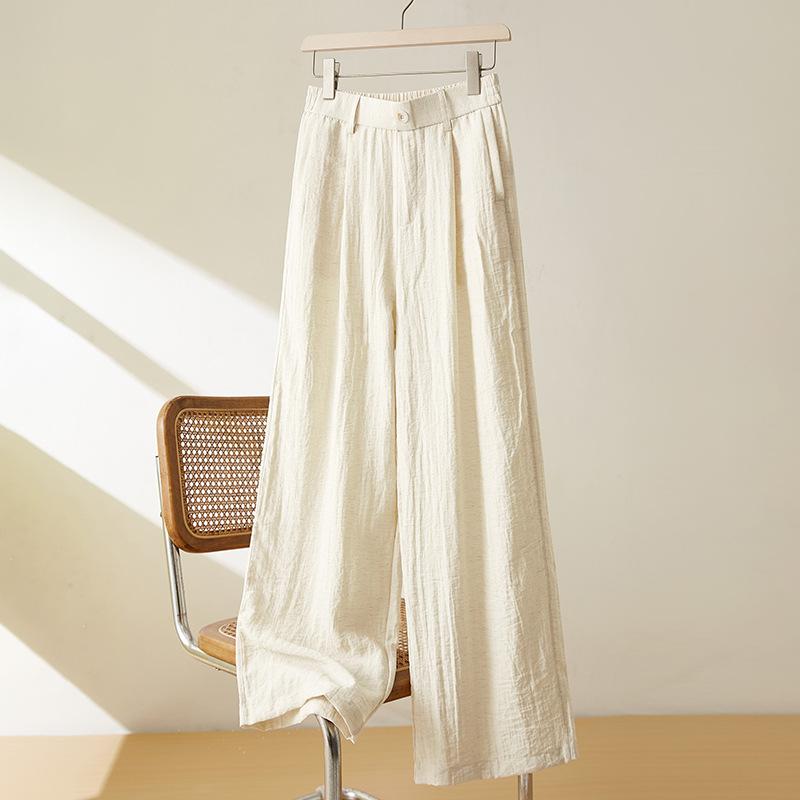 

Большой размер Широкие брюки Женские Летние Новые Свободные и Тонкие Повседневные Широкие брюки XXL