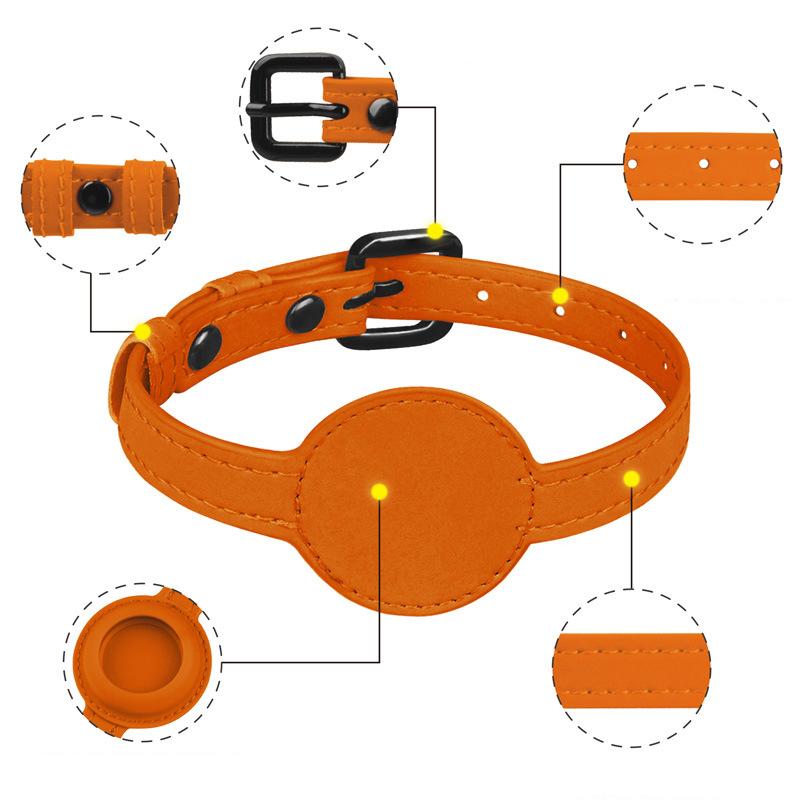 Classic Airtag Positioning Pet Collar Leather Adjustable Anti-lost Positioning Cat Collars Durable Small and Medium-sized Dogs and Cats