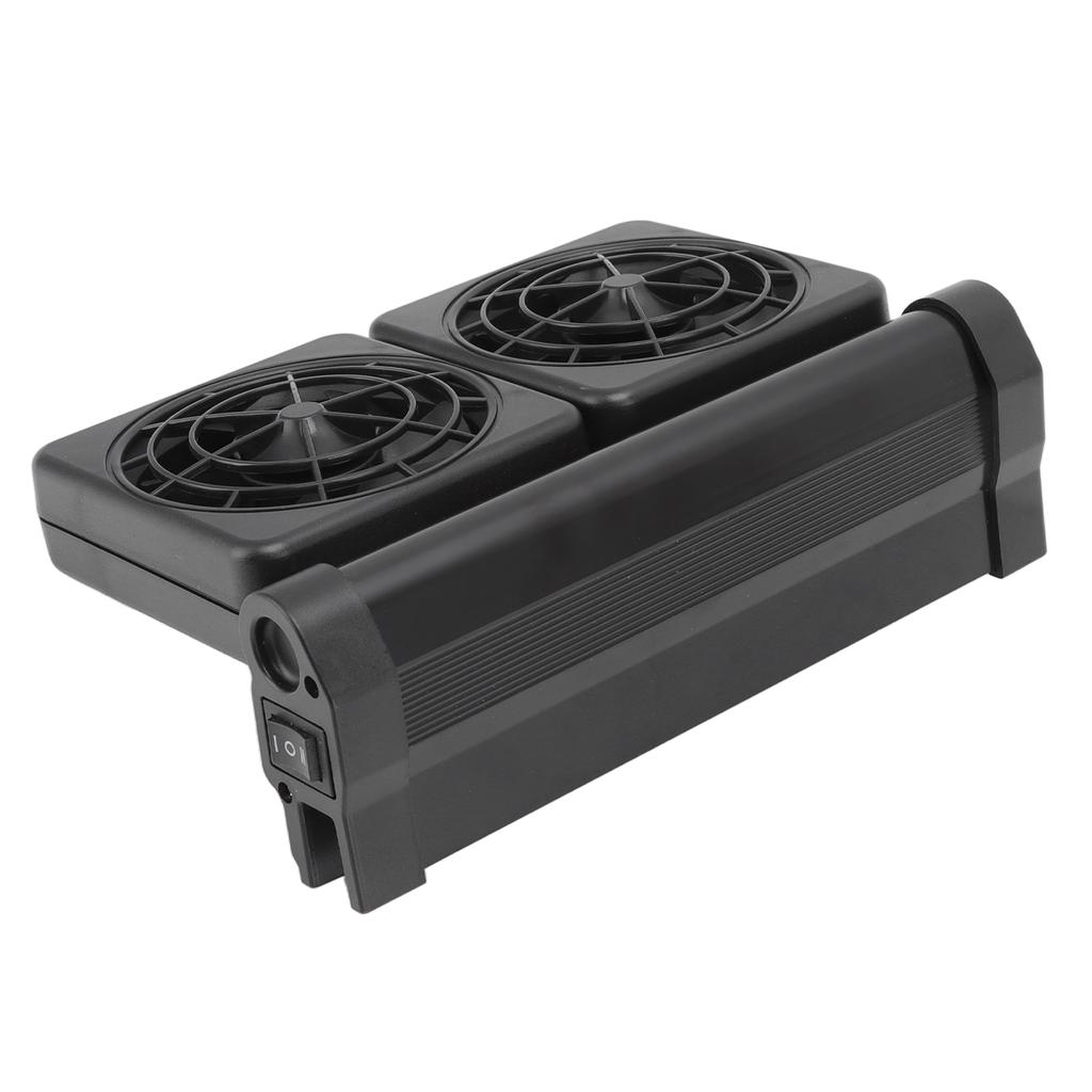 Fish Tank Cooling Fan 2 Speeds Adjustable Angle 2 Heads Aquarium Cooler Fans for Freshwater