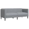 2 Piece Sofa Set Light Grey Fabric