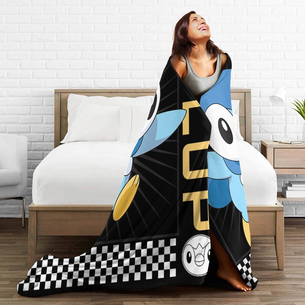 Piplup Water Type Generation IV Sinnoh Starter Blankets Quality Winter Airplane Travel Outdoor Novelty Bedspread