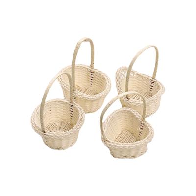 Hand Made Flower Storage Basket Hand-Woven 3 Shapes Wicker Flower Basket Shopping Storage Hamper Basket