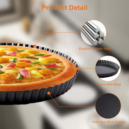 12cm Cake Pan, Removable Bottom Quiche Pan, Non-stick Tart Pan Base for Baking Quiches, Tart