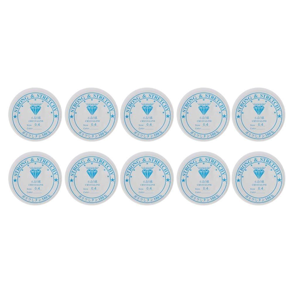 

10pcs 0.7/0.4/0.5/0.6/1.0mm Crystal Elastic String Transparent Color TPU Material Stretchy Bracelet String