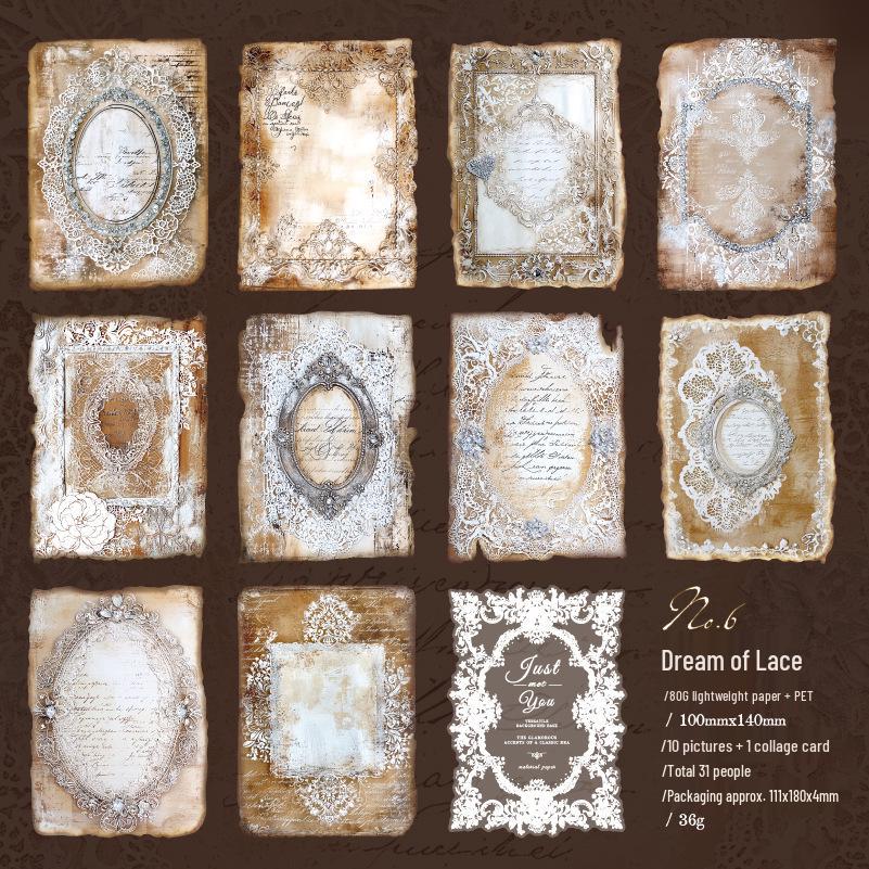 Retro Paper Lace Dream Journal Sticky Notes No Specifications
