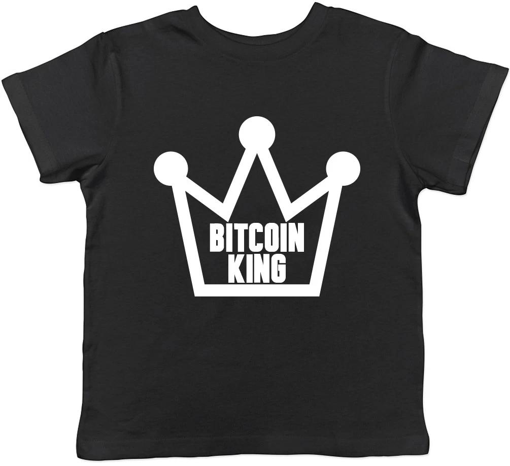 Bitcoin King Boys Girls Kids Childrens T-Shirt 130