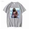 HOT Jason Momoa Classic T Shirt Size S 5XL Best  Vintage Washed Comfortable Stretched Soft Streetwear Slightly Fashion