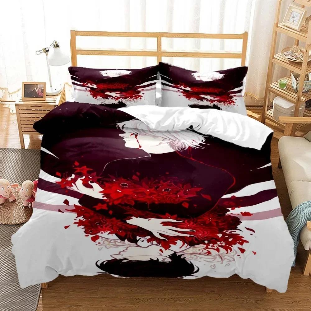 Tokyo Ghoul Bedding Set For Bedroom Soft Modern Bedspreads Comefortable Kids Duvet Cover Quilt Cover And Pillowcase