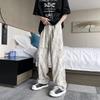 Trendy Corduroy Men's Full-Print Casual Pants: Retro Loose-Fit Straight Trousers for Spring & Autumn