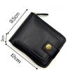 New Retro Men's High-end Short Zipper Wallet Change Storage Card Bag