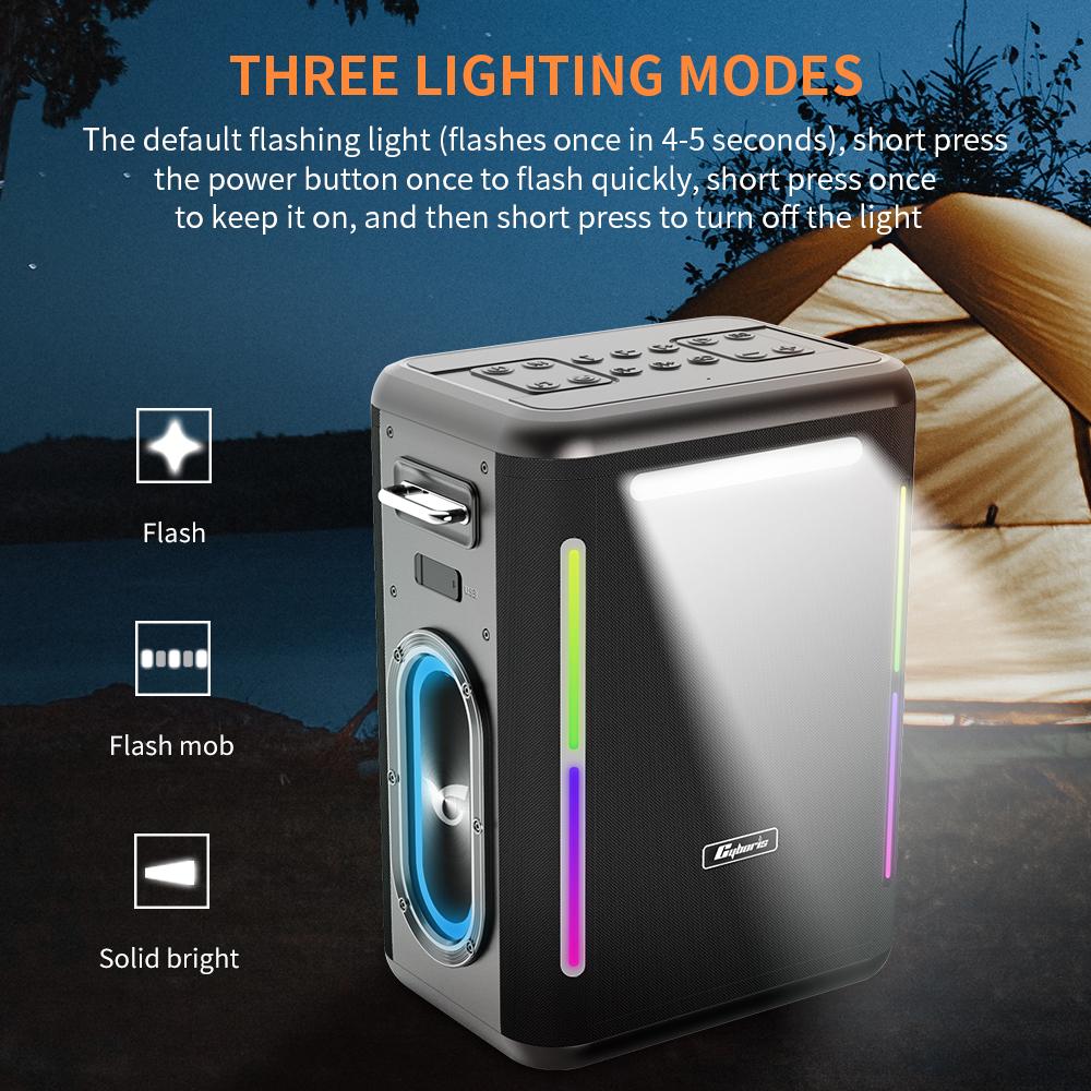 CYBORIS X15 Outdoor Karaoke Subwoofer 400W TWS Bluetooth-compatible Speaker with Microphone + Remote