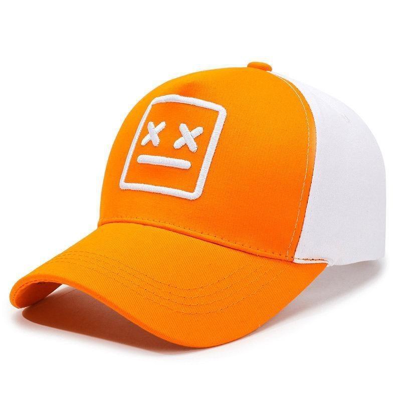 

Cotton Embroidered Summer Baseball Cap With Sunshade For Women And Men Orange Fabric