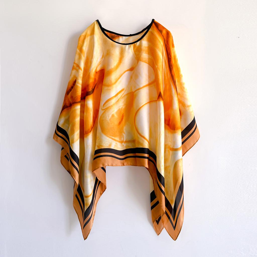  Shawls Summer Beach Sexy Women Fashion Print Chiffon Smock Bikini Cover Up Loose Blouse Sunscreen Comfortable Poncho Hot