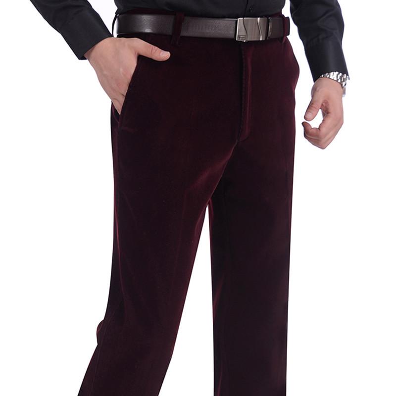 Men's Autumn/Winter Corduroy Pants - Casual Long Trousers for Middle-Aged & Elderly